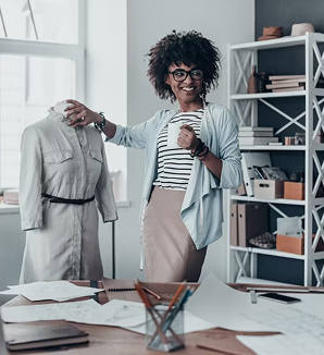 Fashion designer at work